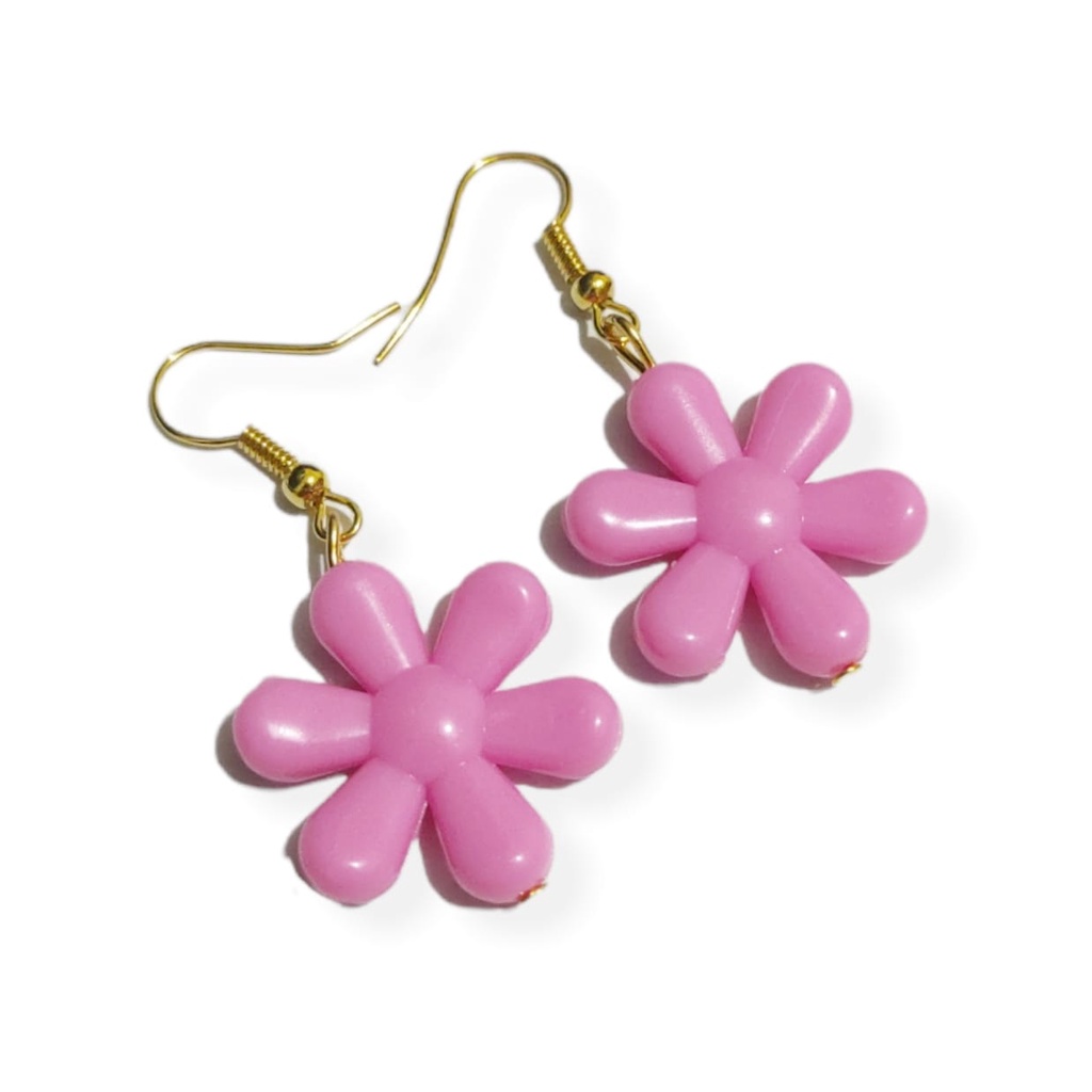 Daisy Flower Earrings Anting Hooks Handmade Bunga Pastel