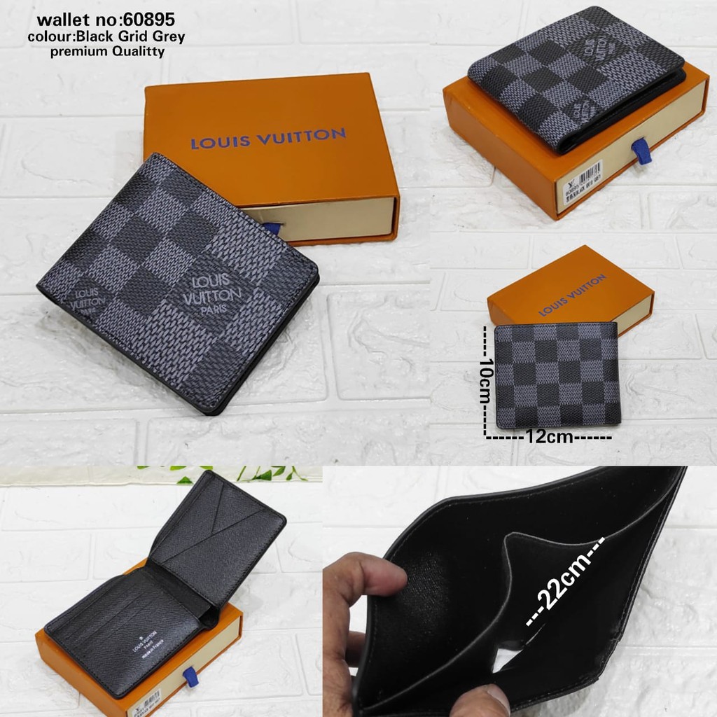 Dompet Pria Mono Emboss Dompet Kartu  Dompet Lipat Pendek + Box Premium