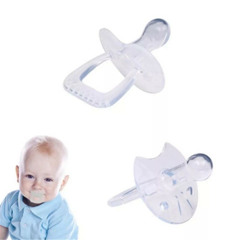 Empeng Dot Silikon Pacifier Full Silikon Bening Transparan BPA FREE Aman Untuk Anak Bahan Tebal