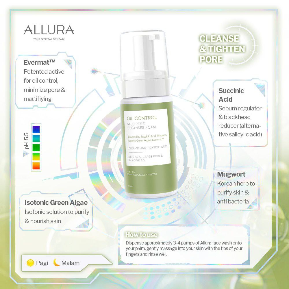 ALLURA CLEANSER FOAM GLOWING BRIGHT MILD HYDRALIFE MILD