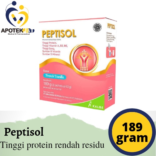 SUSU PEPTISOL 189GRAM / Susu tinggi protein / Pemulihan pasca operasi / Penambah berat janin / SUSU IBU HAMIL BOOSTER BERAT KANDUNGAN