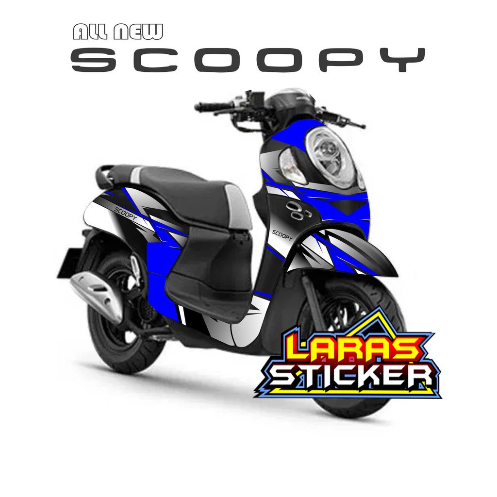 STICKER Decal Scoopy full body Dekal Sticker New Fi Baru 2021 PRESTIGE grafis kalem biru