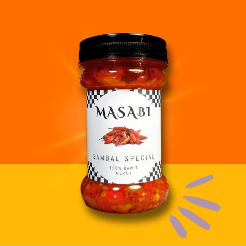 

SAMBAL BAWANG MASABI BALI 135gr | Xtra Pedas Mantab Cabe Rawit Asli | Sambal Nagih Gurih