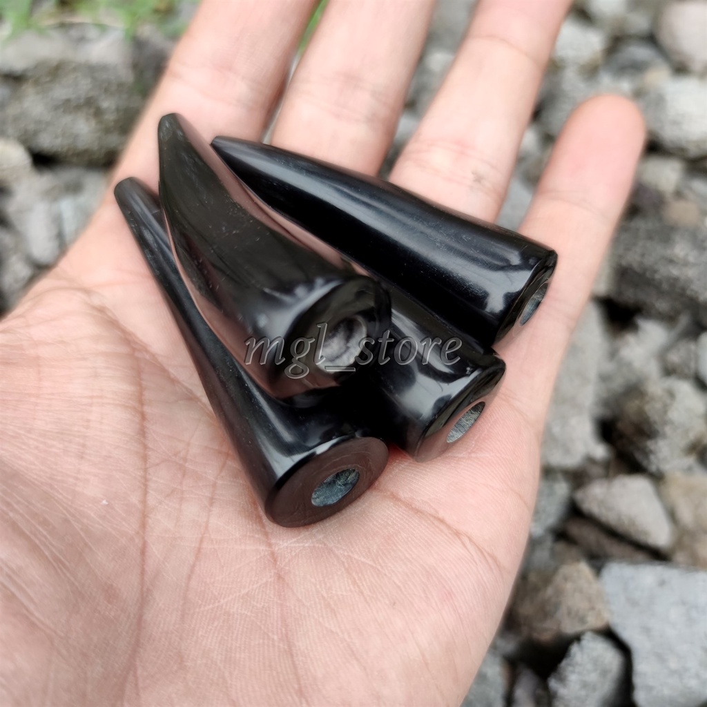 Pipa once rokok tanduk kerbau asli gurih bentuk taring kecil