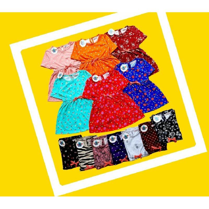 [Bobo kids] BAJU ANAK PEREMPUAN [NAYLA [2-4 THN] [DRESS ANAK KATUN KAOS MIX MOTIF] [MBK]