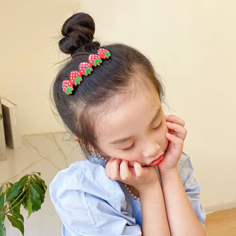 (Hello Girl)F113 Sirkam Rambut Anak Motif Kartun Gaya Korea Import