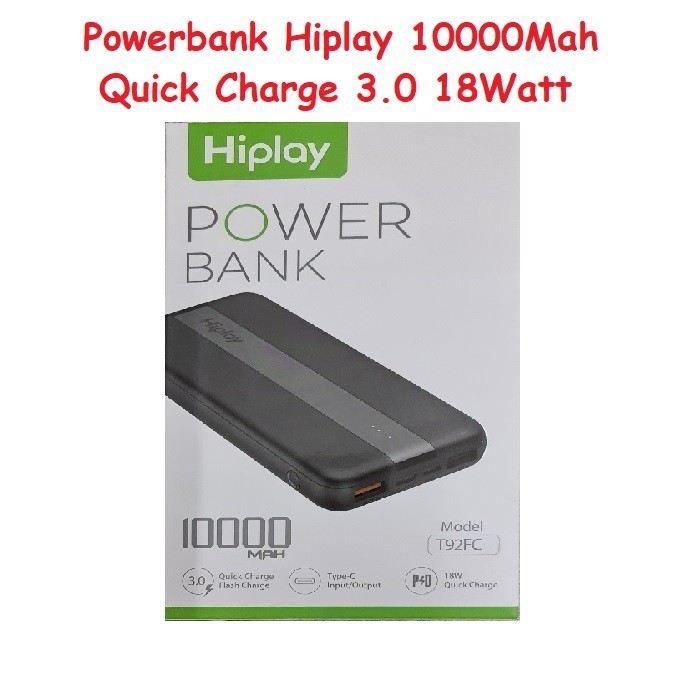 Powerbank Hiplay 10000Mah Quick Charger 3.0