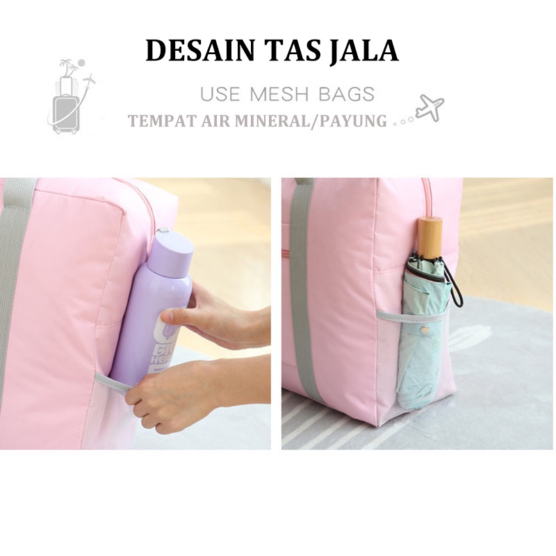 Tas Travel Besar Tahan Air Lipat Tote Tas Travel Organizers Portabel Tempat Penyimpanan travelbag Organizer Bag