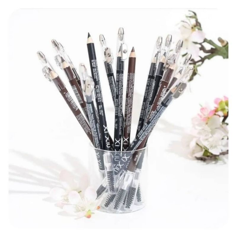 Pensil Alis Xi Xiu Eyebrow Pencil XIXiU Pen Alis 2 in 1 Eye Brow Celak Serutan + Sisir 2in1 Hitam Co