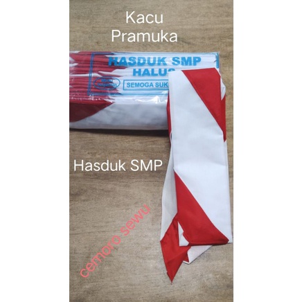 kacu hasduk SMP pramuka dasi pramuka merah putih