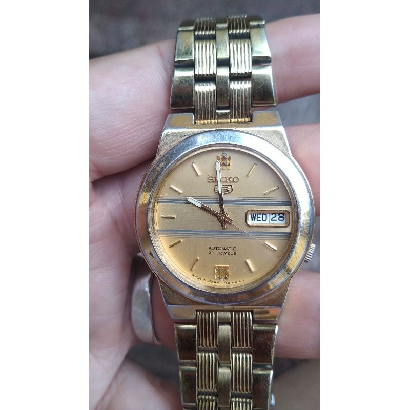 jam tangan seiko 7s26 gold second bekas ori