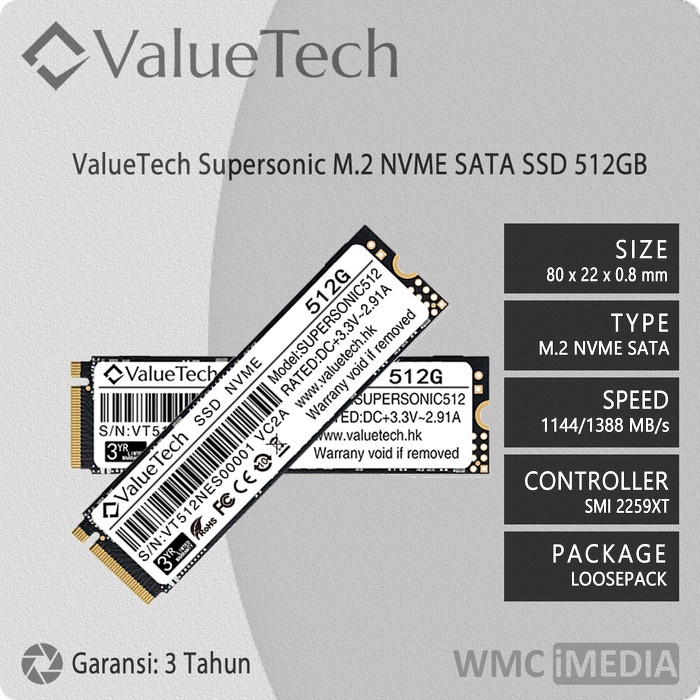 ValueTech SSD 512GB M.2 NVME SATA3 murah