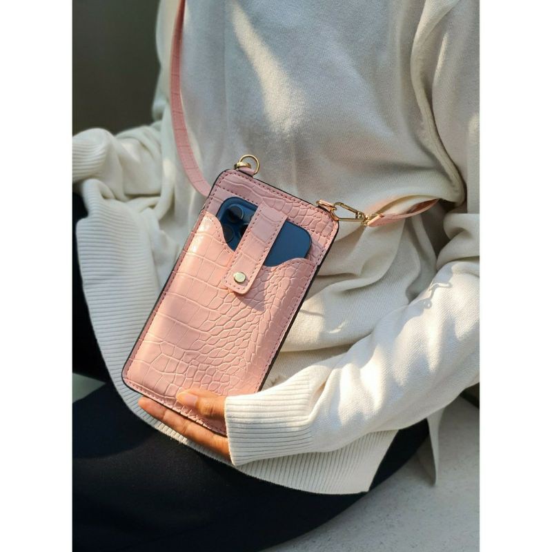 Tas Selempang Wanita Hp Mini Genzo / Neo Slingpouch croco TAS HP ALL TYPE