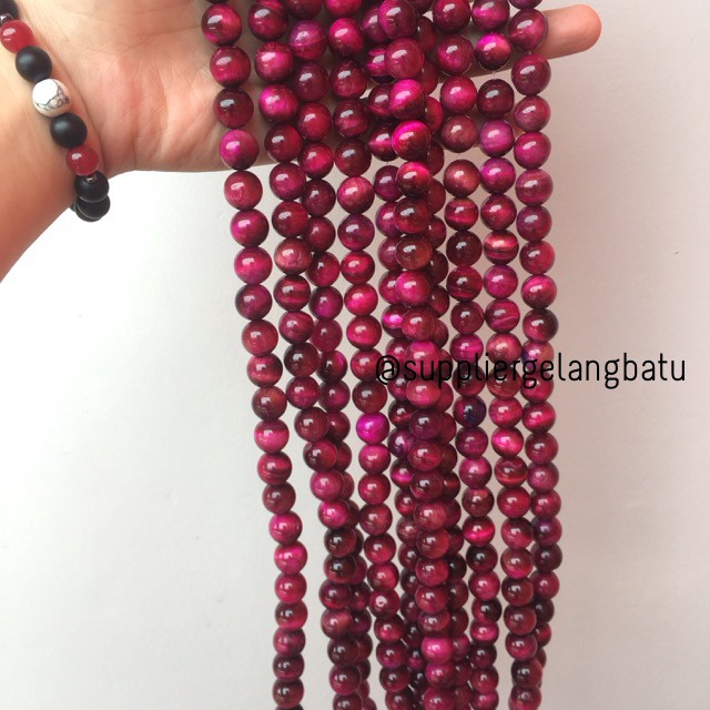 red tiger eye biduri sepah merah mata singa 12mm natural akik bahan batu alam mata singa kerajinan