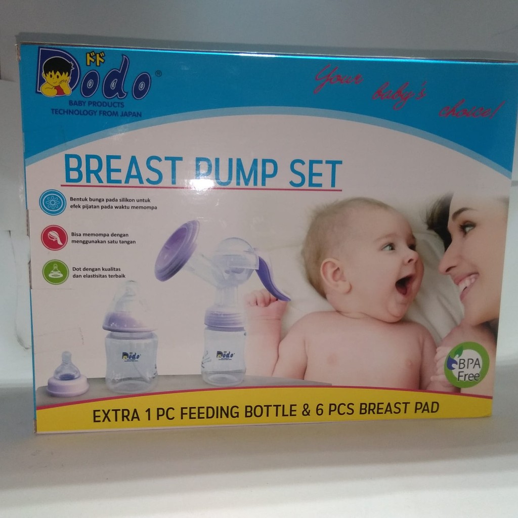 Dodo Breast Pump Set/Pompa ASI Manual Botol 2/Penyedot ASI/Botol Double