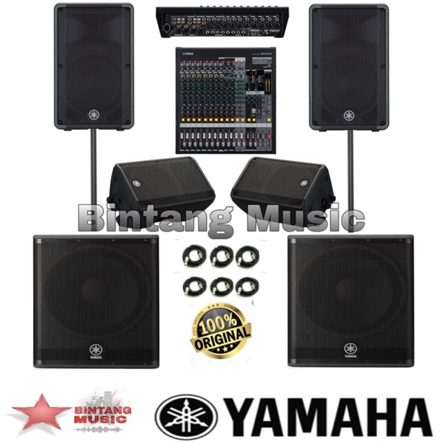 Paket Sound System Yamaha Dbr15 Dbr12 Dsr118 Original Outdoor
