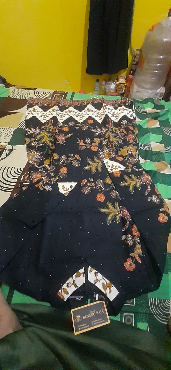 Benang Raja Tunik Batik Wanita Lengan Panjang Ukuran M L Xl