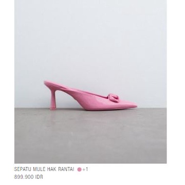 Heels Zara Rantai Pink ORI