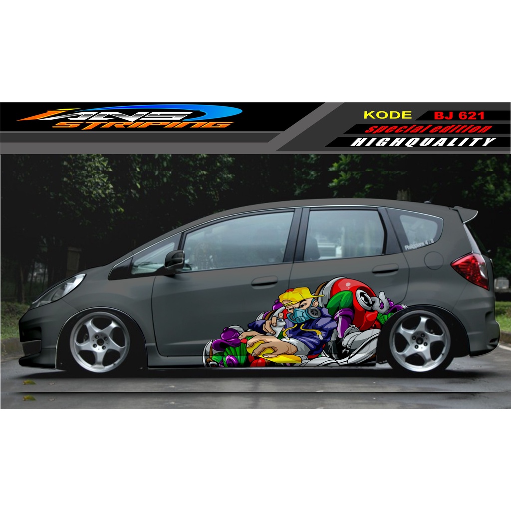 DECAL STICKER MOBIL JAZZ BRIO AVANZA SIGRA YARIS / STIKER VARIASI MOBIL / MODIF STICKER MOBIL 621