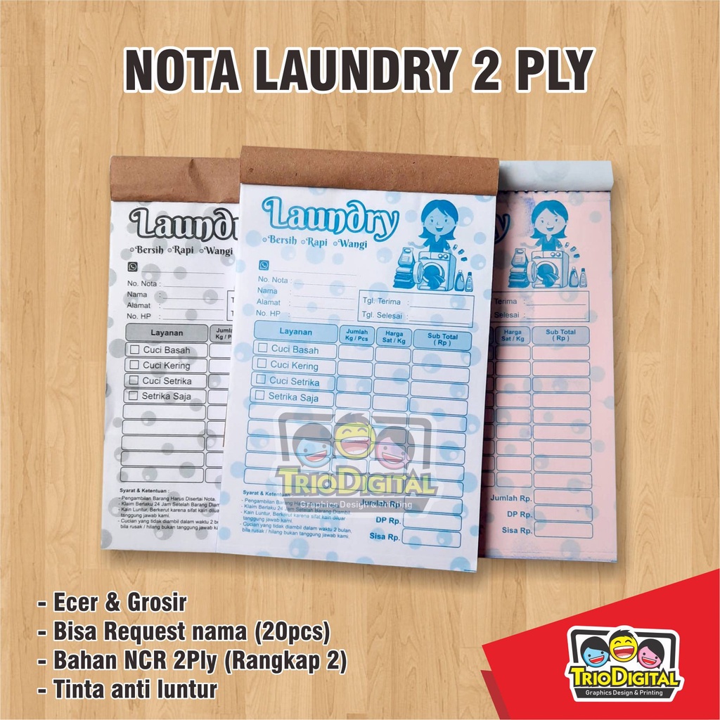 

NOTA LAUNDRY 2PLY RANGKAP 2