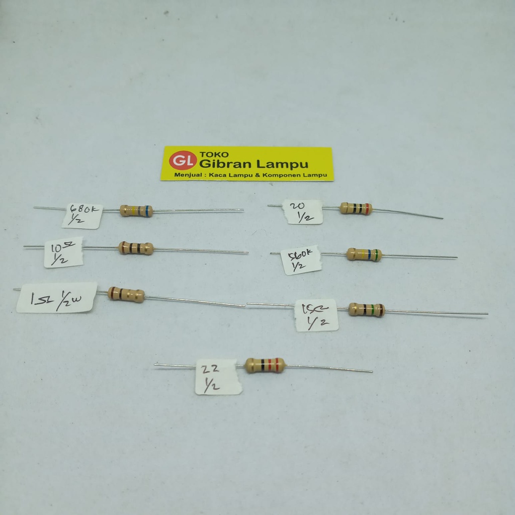 Resistor 1/2 Watt - Carbon Film Resistor 5% - Metal Film R 0.5 Watt Per 10 Pcs