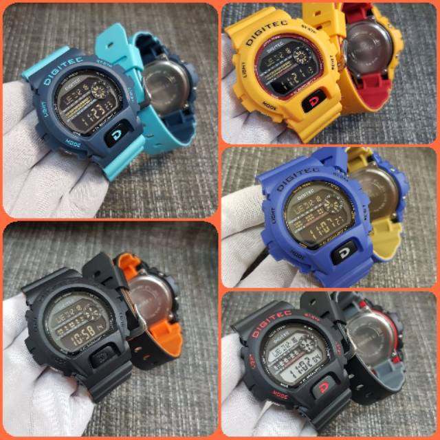 Jam Tangan Pria Sport Digitec DG 3098T Digital Original Anti Air Bisa COD