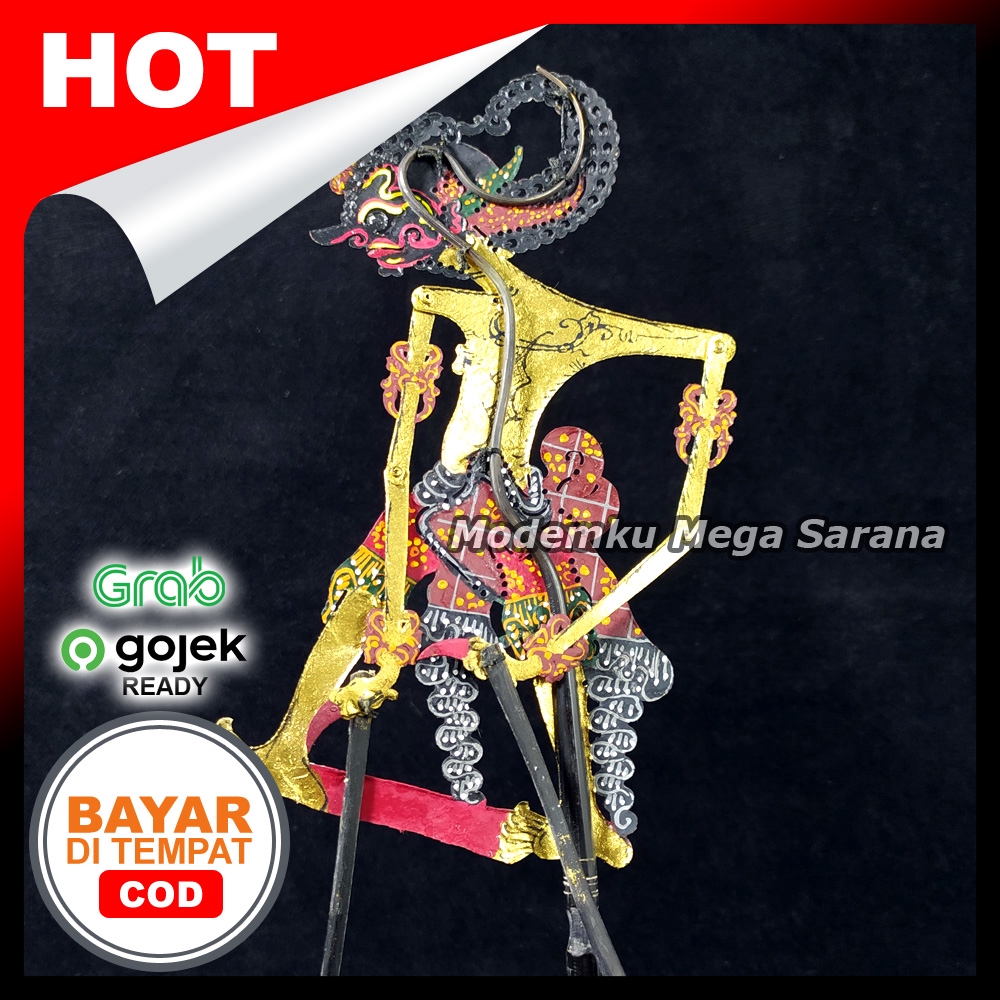 Souvenir Wayang Kulit Mini Caperan Super 20 Cm - Bima Werkudara Werkudoro