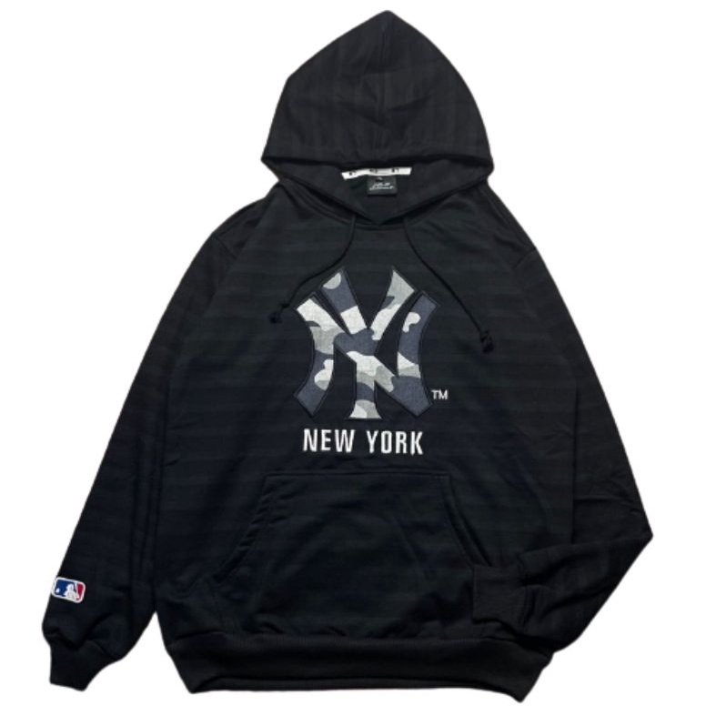 HOODIE NEW YORK YANKEES X MLB BORDIR TOWEL TIMBUL LOGO CAMO LORENG