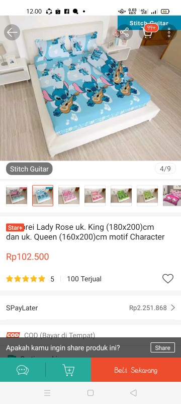 Bedcover Lady Rose Flat Uk. King (180x200)cm & Uk. Queen Motif Classic Louis, Gc, Aurelia, Gisel