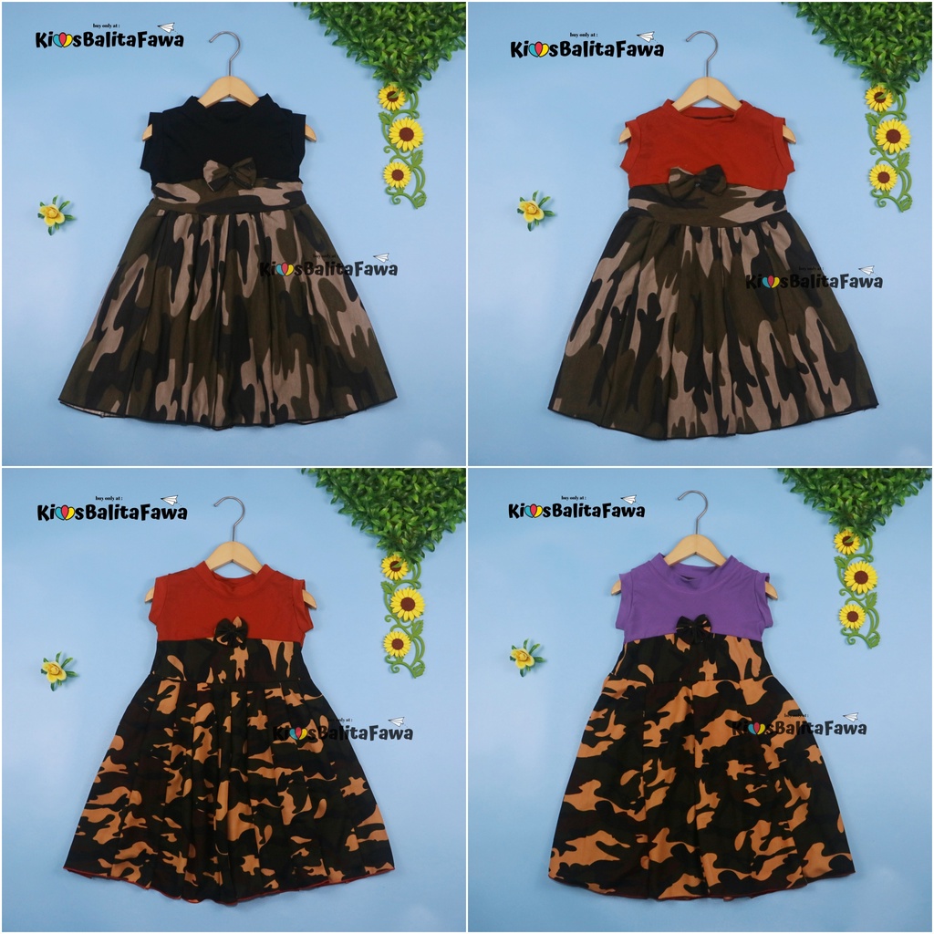 (ABRI) Dress Aila 1-2 Tahun / Dres Pesta Baju Anak Perempuan Harian Gaun Yukensi Murah Babycinnamon