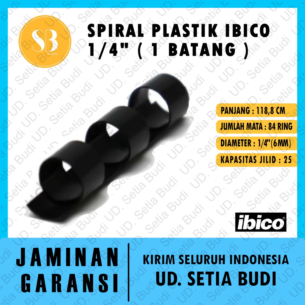 Spiral Plastik Ibico 1/4&quot; ( 1 Batang )