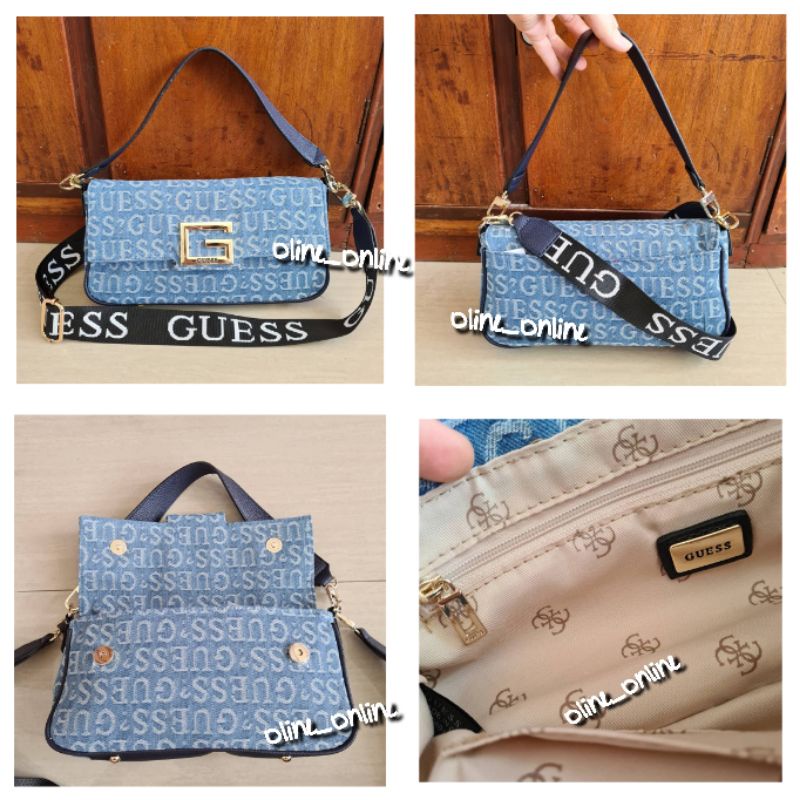 tas gs brightside ada tali panjang guess crossbody top handle multiway bag