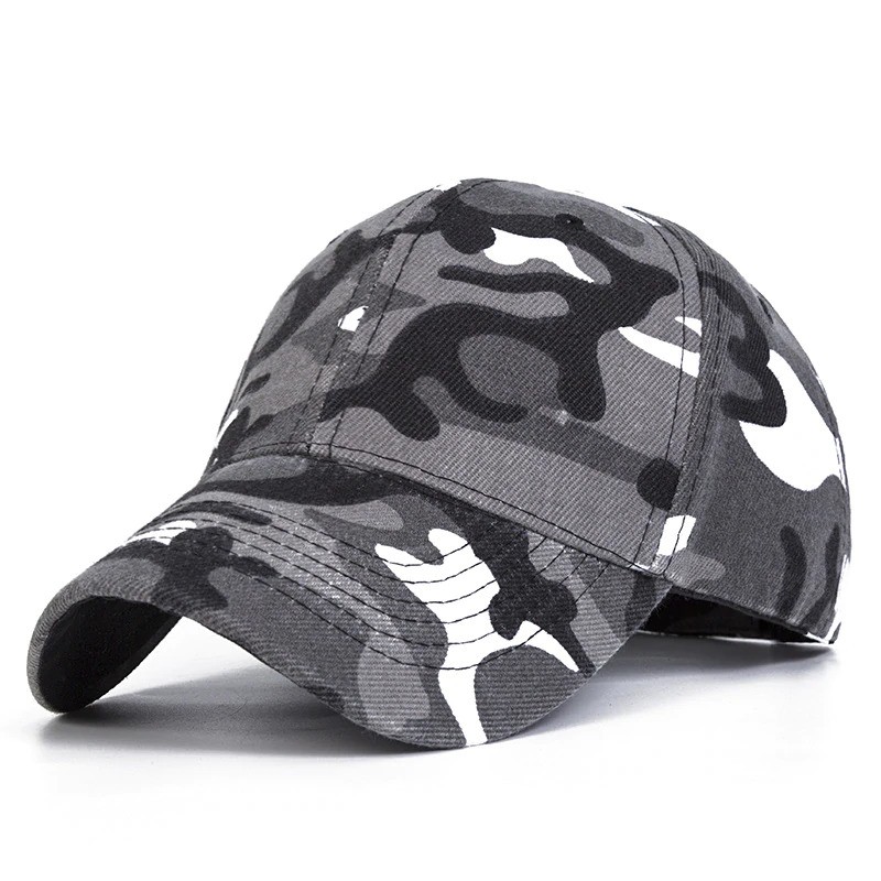 Topi Trucker Baseball Camouflage Army Summer Hat - Gray