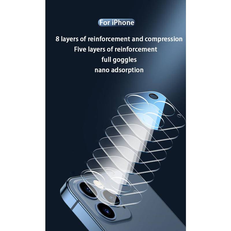 Pelindung Lensa Kamera Belakang Bahan Tempered Glass Untuk iPhone 13 12 11 Pro Max Mini X XR XS Max 7 8 6 6s Plus SE 2020 2022