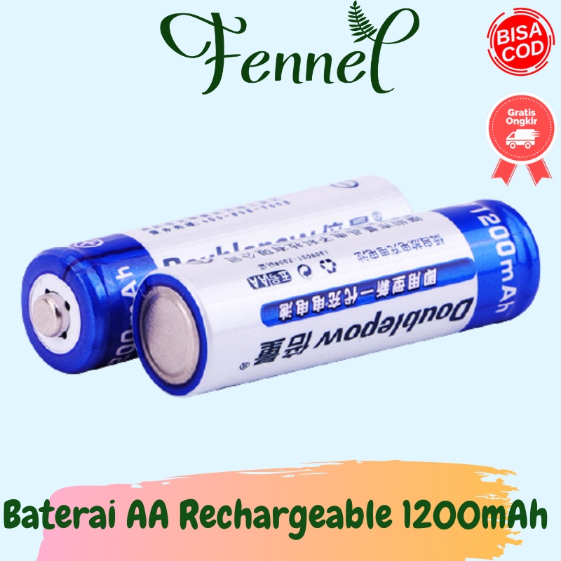 Batu Baterai Batre AA Rechargeable 1200mAh 2 PCS