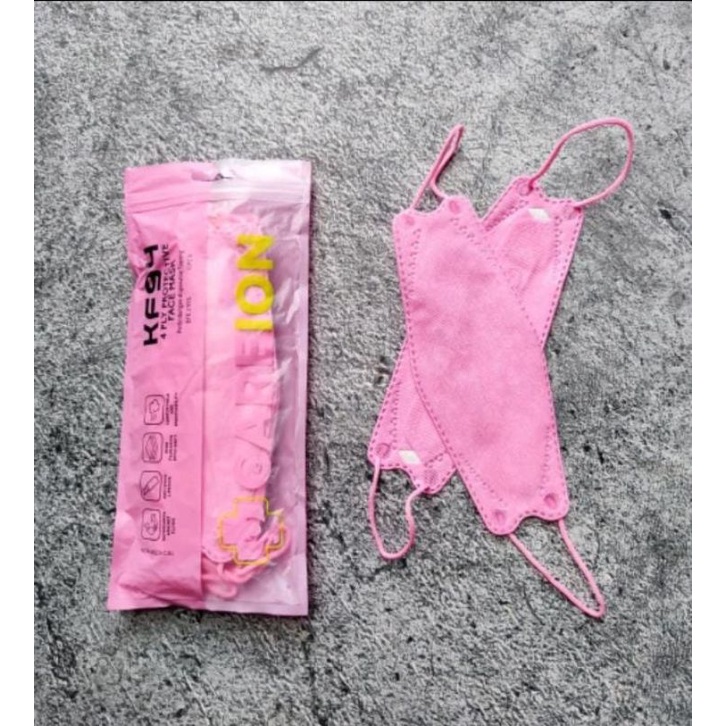 CAREION MASKER KF94 10 PC - MASKER KF94 4PLY CAREION KEMENKES PINK