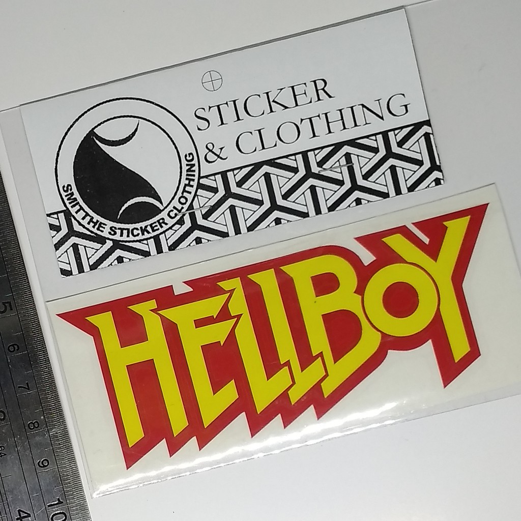 Stiker Logo Hellboy Hell Boy Cutting Sticker untuk Mobil Motor 2W 10cm