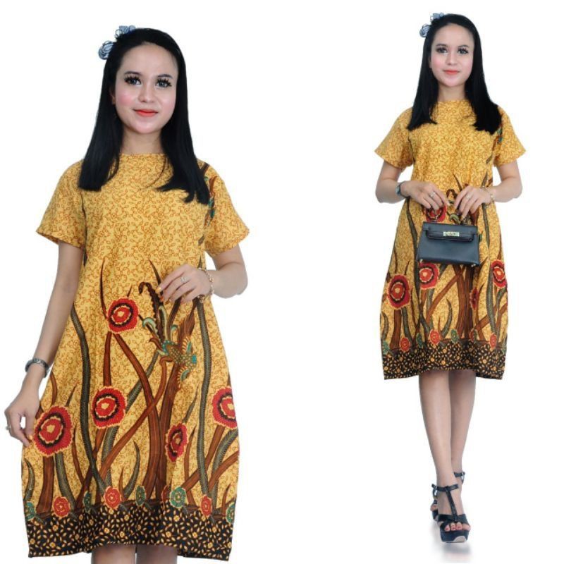 COUPLE KELUARGA BATIK SARIMBIT MOTIF ILALANG KUNING