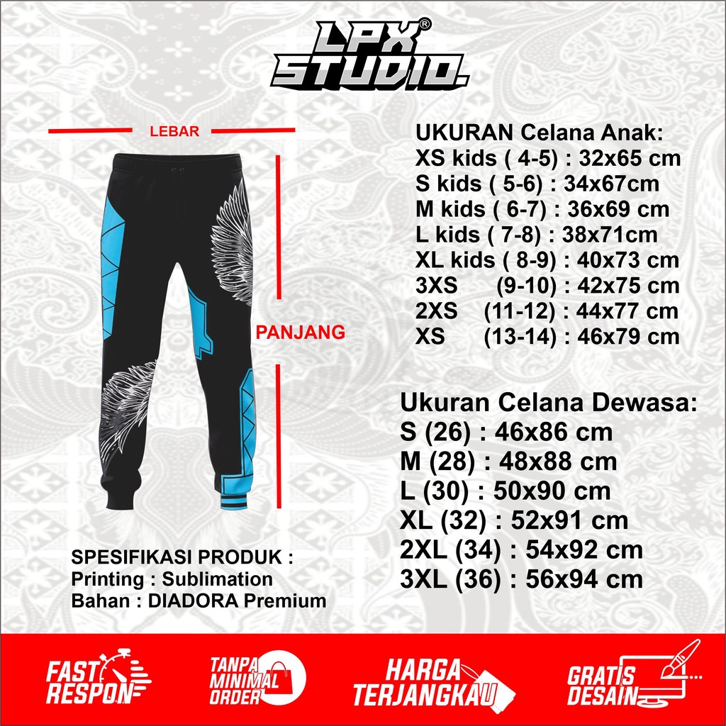 CELANA GAMING FF INDOSTARS ESPORT CUSTOM