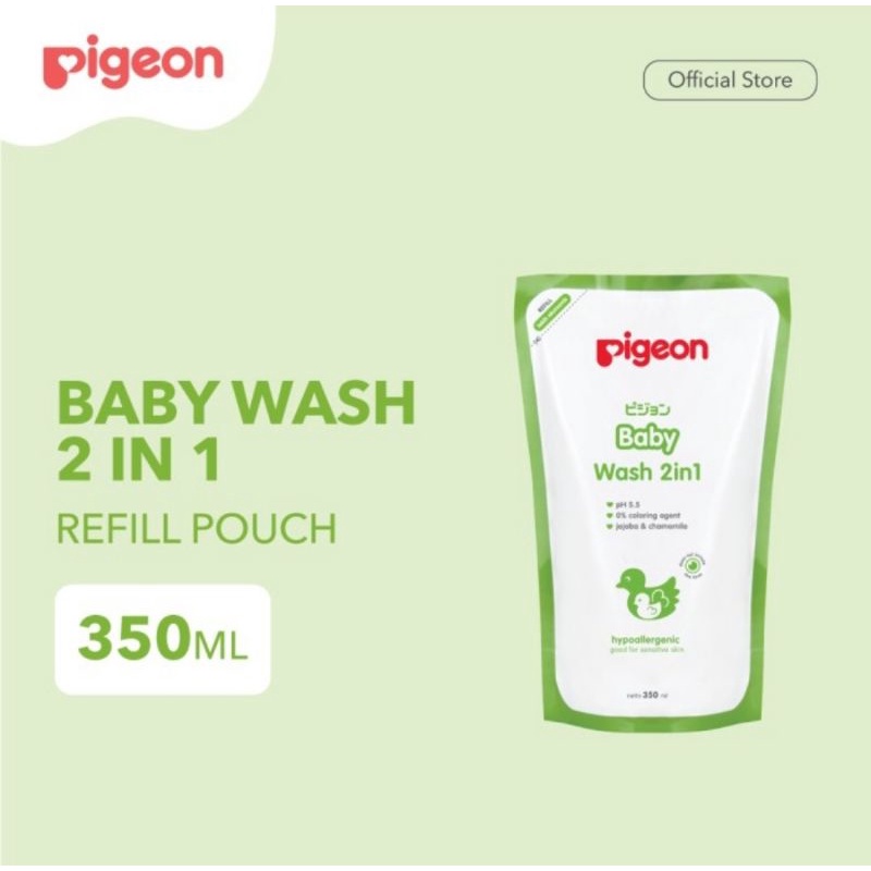 Pigeon Baby Wash 2in1 Chamomile Hypoallergenic 350 ml/Sabun Mandi Bayi