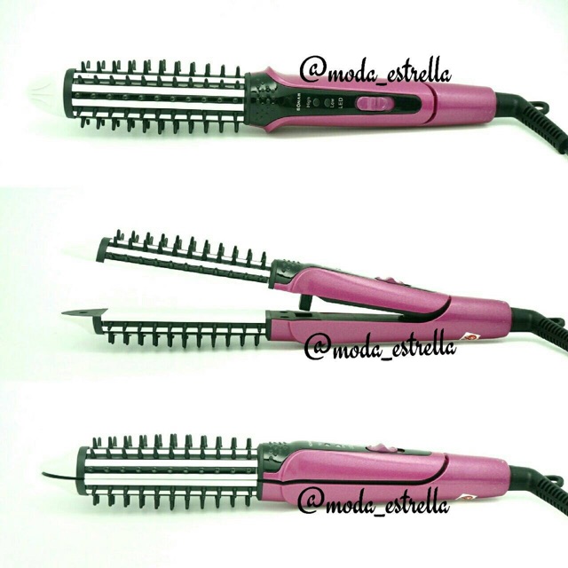 CATOK SONAR BRUSH BLOW/CATOK SISIR MURAH TOURMALINE FLAT 2in1 SN798/CATOK KERITING LURUS TONG BULET