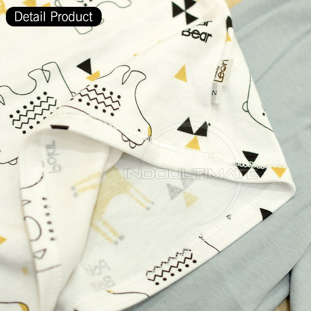 Setelan Baju Bayi kutung Lekbong BABY LEON GY-061-12 baju bayi singlet Tanpa Lengan Unisex