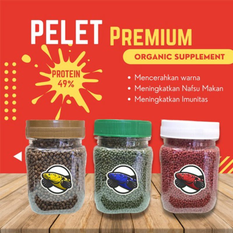PELET CHANNA PREMIUM BLUE / YELLOW / RED