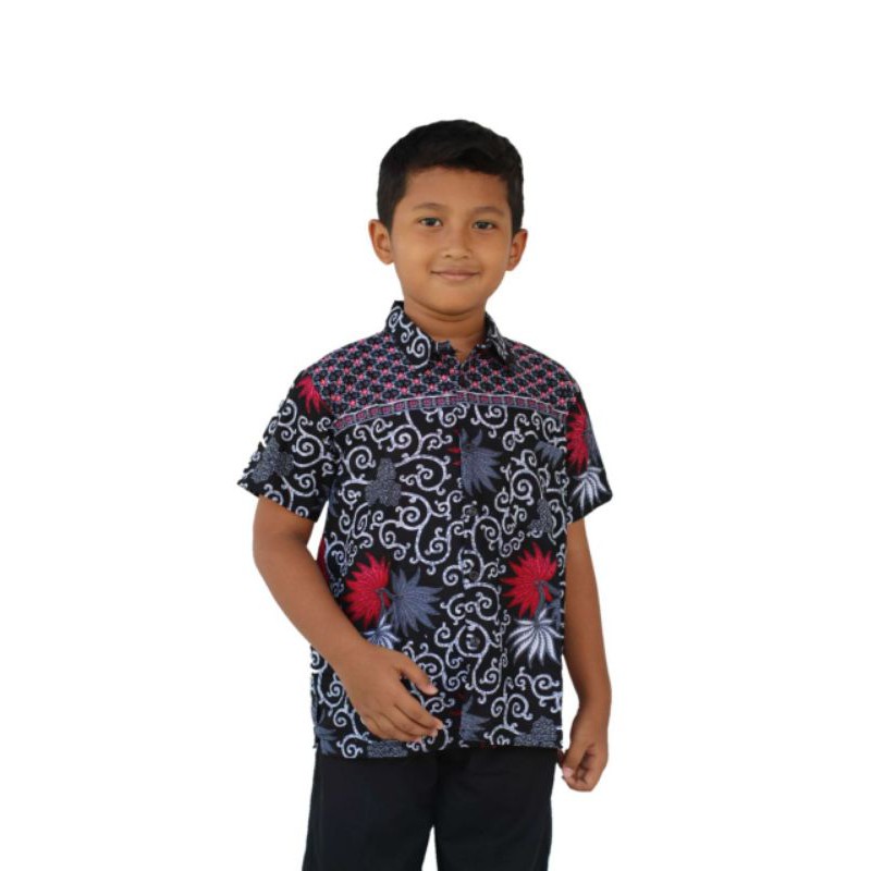 Kemeja Batik Anak - batik anak - baju batik anak laki laki umur 2-12 tahun hem batik anak pendek