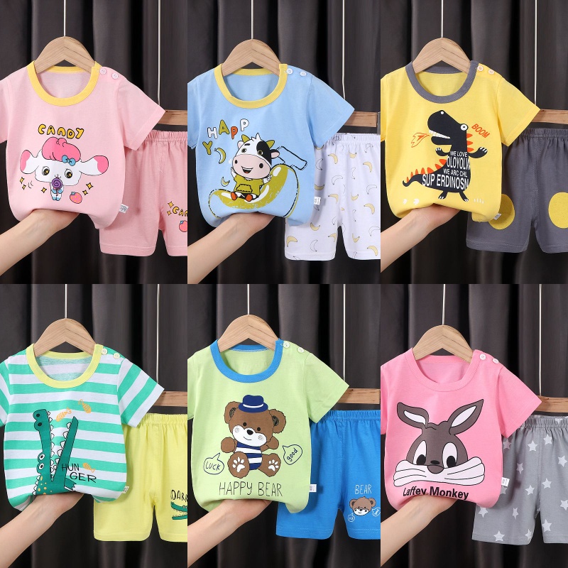 PGT - Setelan Anak 0- 3 Tahun Model 31-36 Baju Setelan Anak Piyama Tidur Pendek Jumper Anak Bayi