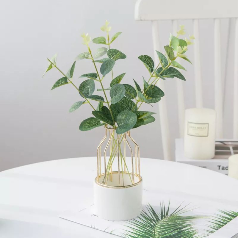 daun eucalyptus artificial aplikasi dekorasi