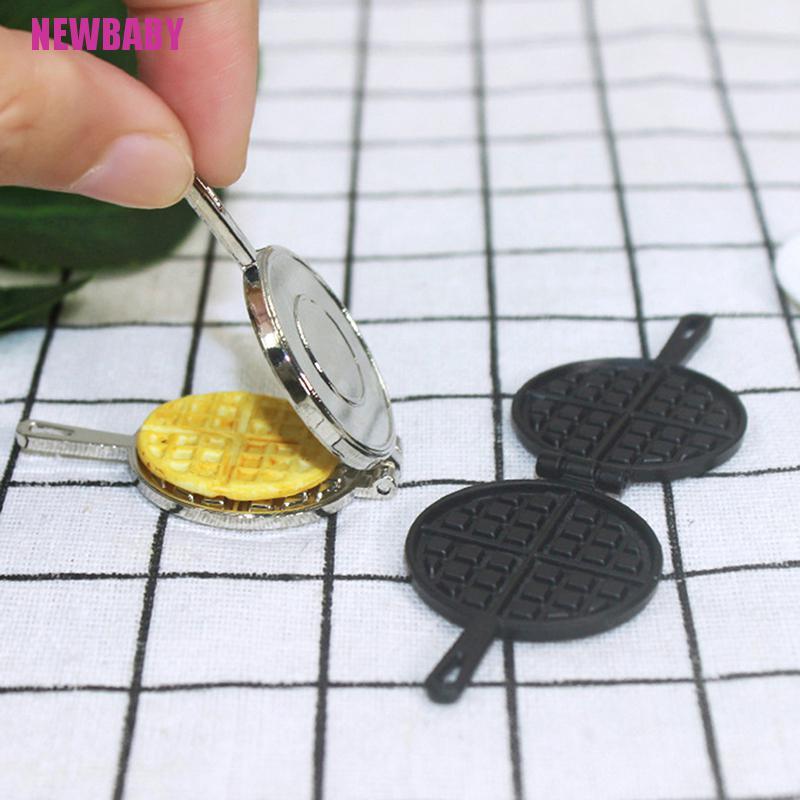 [NEWBABY] 1:12 Miniature Dollhouse Waffle mould Kitchen Dessert Food