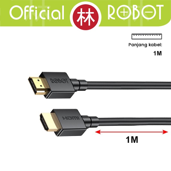ROBOT RFH01 Kabel HDMI 2.0 Cable High Definition 3D 4K*2K HD 1M Ori