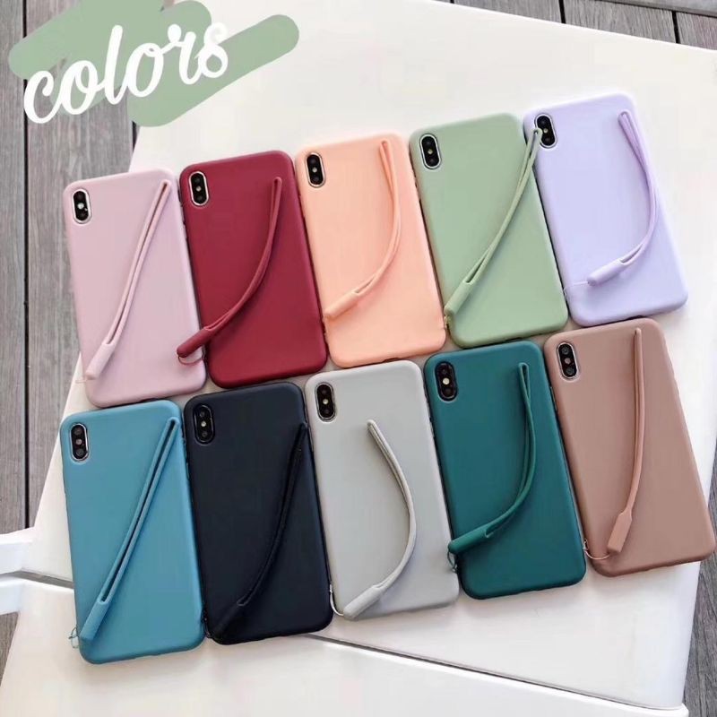 Case Macarron tali gantungan simple type Sam A31/oppo A91/iph 6G