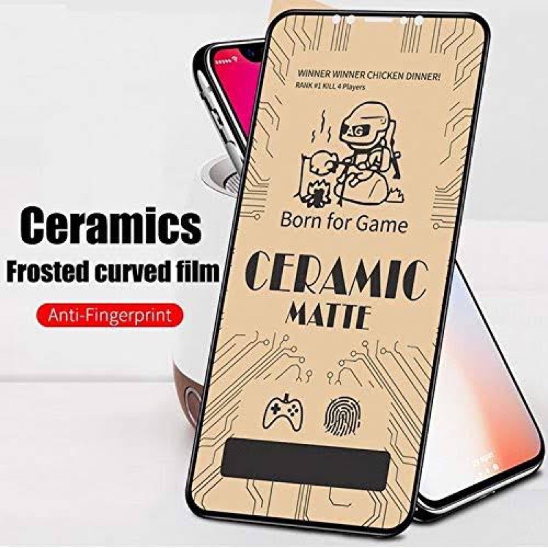 Tempered Glass Iphone MATTE CERAMICS ANTI PECAH iPhone 7 8 PLUS X XR XS 11 12 13 PRO MAX